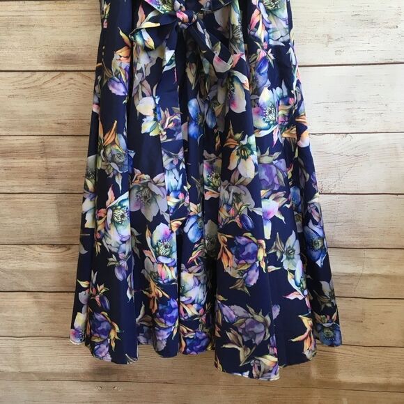 STELLA MORGAN‎ DANCE DRESS IN NAVY BLUE FLORAL - Picture 8 of 11
